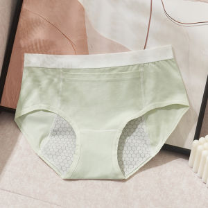 Pure Cotton Triangle Period Panties Womens Underwear Antibacterial Pocket Physiological Pants mid Waist Leakproof Menstrual Briefs