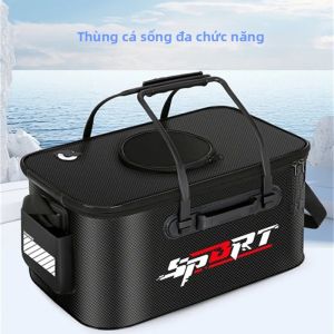 Thùng Đựng Cá Di Động Gấp Gọn Đeo Vai Dùng Cho Du Lịch Cắm Trại Câu Cá Ngoài Trời Đa Năng Chất Liệu EVA Hộp Đựng Đồ Câu Cá