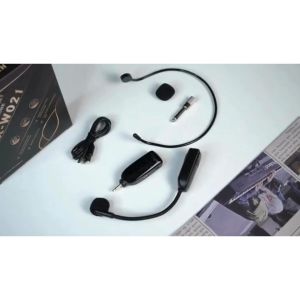 COD TaffSTUDIO mik mic Microphone Wireless Clip on jarak jauh imam sholat bando headset 2.4GHz W021