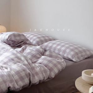 Bộ Đồ Giường Cotton Kitty Dễ Thương Bộ Bốn Món Bộ Ba Món Cho Ký Túc Xá Sinh Viên Bộ Đồ Giường Cotton Pha Trộn Thoải Mái