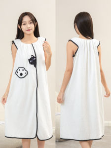 Khăn Tắm Vải Nhung San Hô Dùng Trong Nhà Cho Phụ Nữ Quần Áo Tắm Nhanh Khô Quần Áo Tắm Vải Cotton Nguyên Chất Mẫu Mới 2025