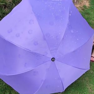 ร่มโดนน้ําเปลี่ยนลายดอกไม้ ร่มกันฝน รุ่นผ้า2ชั้น ร่มกันแดด ร่มกันยูวี ร่มกันUV ร่มพับ ร่มพับได้ ร่ม uv Umbrella