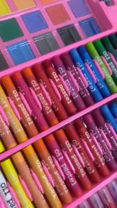 Pensil Warna Krayon Cat Air 208pcs Set Alat Menggambar Melukis Mewarnai