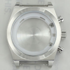 46mm Watch Case Brushed Polished Stainless Steel Watch Accessories Waterproof For Miyota OS00 Movement 37-38mm Dial Repair Parts