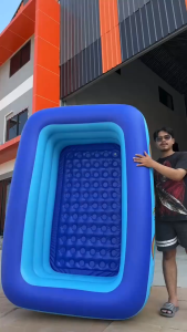 【จัดส่งทันที】สระว่ายน้ำใหญ่ สระน้ำเป่าลม สระน้ำเด็ก 3 ชั้น swimming pool สระน้ำ วัสดุคุณภาพ สระเด็ก สระน้ำถูกๆ สระน้ำเป่าลมสี่เหลี่ยมครอบครัว สระน้ำเป่าลม 1.2 m-3 m