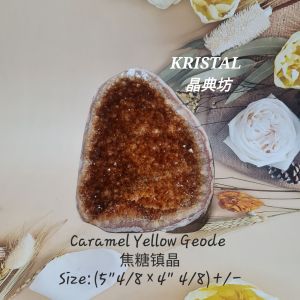 KRISTAL SG: Caramel Yellow Geode. 焦糖晶镇
