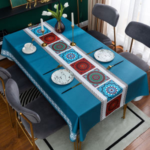 Luxurious Waterproof Oil-resistant PVC Tablecloth Simple Modern Style Dining Table Mat No-wash Heat-resistant Home Fabric Art