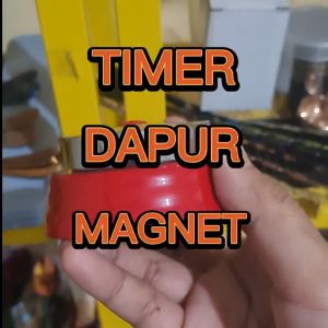 Timer Masak Mekanik Magnetic Timer Dapur Mekanikal Oven Magnet Hitam