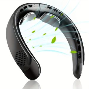 Quạt Đeo Cổ Di Động 4000mAh 360 °   Máy Điều Hòa Không Khí Cá Nhân Cầm Tay Làm Mát 3 Tốc Độ Màn Hình LED Yên Tĩnh Nhẹ