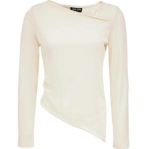 Elegant Vero Moda Womens T-shirt with Swan Neck Design Autumn New Arrival Dimer Style Containing Lyocell Waist-Cinching Versatile