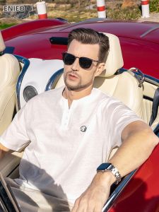 Enjeolon | Áo Thun Tay Ngắn Thoáng Khí Từ Vải Linen Cotton