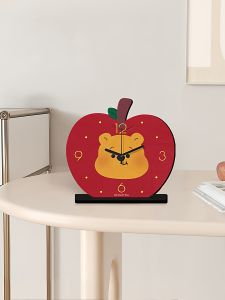 Đồng Hồ Trang Trí Bàn Đùi Winnie the Pooh Nghệ Thuật Sáng Tạo Cổ Điển Mới 2025 Đồng Hồ Treo Tường Bằng Gỗ Nhân Tạo Trang Trí Nhà