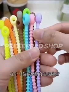 Premium Silicone Cable Ties for Organizing and Securing Luggage Keys - Adjustable Multi-Purpose Keychain/Strap Pendants - New