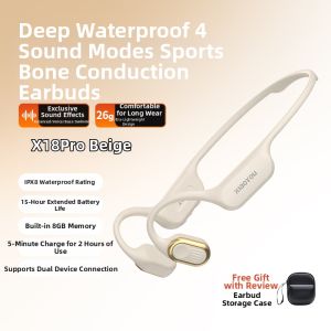XIAOYOU | Wireless Bone Conduction Bluetooth Earphones for Running Fitness Cycling and Swimming X18