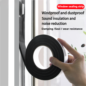 EVA Sponge Anti-collision Strip Tape Double-sided Strong Self-adhesive Tape Door Frame Gap Sealing Strip Black Foam Glue Tapes