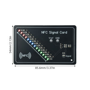 Gaqqee | Thẻ Kiểm Tra Tín Hiệu NFC Di Động 13.56MHz Với Đèn LED 3 Màu 14 Cấp Độ Hai Mặt Để Kiểm Tra Cường Độ Tín Hiệu RFID