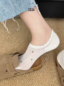 JIFANPAUL | Lace Dots Cotton Thin Boat Socks