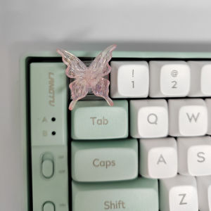 Dễ Thương Trong Suốt Bướm Keycaps Anh Đào Profile R4 Cho Bàn Phím Cơ ESC Keycap Trục Chữ Thập PC Phụ Kiện Quà Tặng