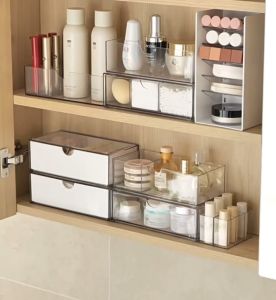 DXL Mirror Cabinet Storage Box Cosmetic Lipstick Shelf Bathroom Bathroom Desktop Organizer Box Storage Box