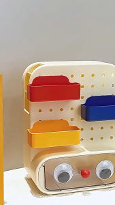 Storix PP Material Pegboard Multipurpose Desk or Wall Mounted Stationery Panel Hooks Storage Organizer