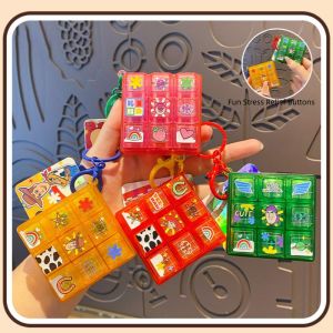 Disney | Official Toy Story Stress Relief Keyboard Keychain Fidget Clicker Keycap Pendant Finger Press Multi-CharacterBag OrnamentGifts