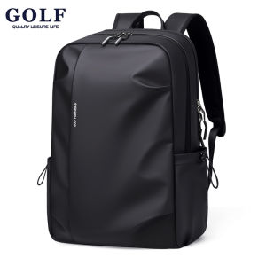 GOLF QUALITY Men‘s Laptop Backpack Large Capacity Business Dual Shoulder Bag Waterproof Business Travel Backpack Multifunctional Office Bag Business Style Backpack Polyester Bag Black