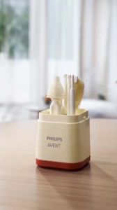 Avent | Avent W67 Bottle Brush Cleaning Set of 10 Magnetic Suction Silicone Brush Head for Washing Draining Without Damaging The Bottle