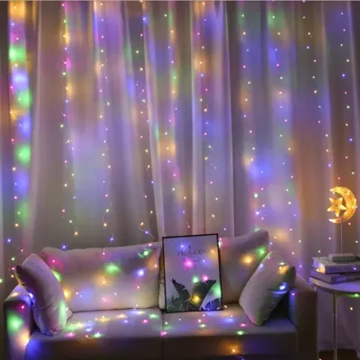 USB Remote LED Curtain Lights 8 Modes for Xmas Tree Wedding Bedroom Wall Window Home Decor