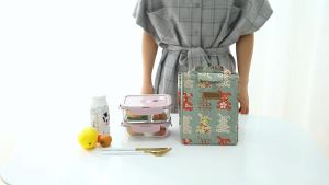Insulated Bento Bag Lunch Bags Outdoor Portable Aluminum Film Thickened Waterproof Insulation Bag Picnic Ice Pack Insulation Bag