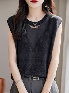 Loose Ice Silk Knitted Vest Women Summer New Design Sleeveless Thin Top Comfortable Breathable plus Size Korean Style Casual Wear
