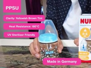 NUK PPSU 150ml/ 5oz Wide Neck Feeding Bottle Baby with Temperature Control Premium Choice+