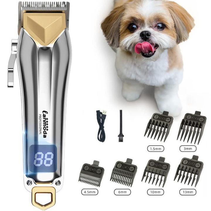 Professional Dog Hair Clipper for Pets Rechargeable Cordless Animals