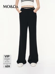 MO&Co. | Double Layer 4-Way Stretch Lace-Up Low Waist Casual Pants