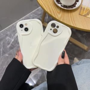 TAOYUNXI | 3D Curl Creamy Edge Shockproof Silicone Phone Case For Samsung A55 A54 A35 A34 A24 A23 A15 A14 A05S Cute Solid Color Soft Cover