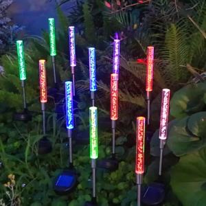 Đèn LED Năng Lượng Mặt Trời 7 Màu Thay Đổi Thân Acrylic Chiếu Sáng Sân Vườn Ngoài Trời Trang Trí Lối Đi Sân Nhà Tích Hợp Sẵn IP44