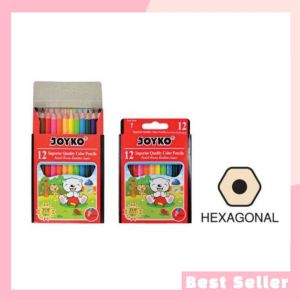 Pensil Warna Joyko CP-12PB Panjang/Pendek 12 Warna Hexagonal