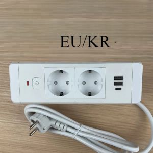 FUNAYA | Table Embedded Hidden Power Socket EU KR Israel Brazil with 2 USB Type-c 13A Desktop Power Furniture Electrical Sockets Overload