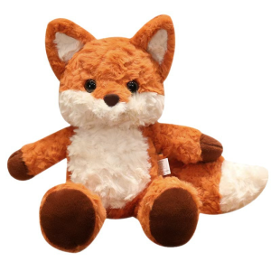 Takara Tomy | 35cm Cute Fluffy Fox Plush Toy Soft Cartoon Orange Foxes Stuffed Doll Appease Birthday Gift