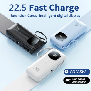🔥PROMO 30% OFFER🔥Retractable Built in Cable 20000mAh 22.5W Fast Charging Power Bank Portable Powerbank Lanyard QC 3.0