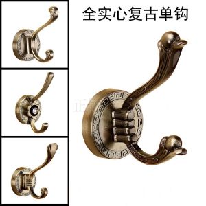 Khăn Treo Bằng Hợp Kim Nhôm Màu Đồng Cổ Đơn Lỗ Không Cần Khoan Bề Mặt Mạ Crôm Dùng Trong Phòng Tắm Và Nội Thất Gia Đình