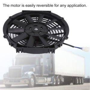 Push Pull Radiator 10in Cooling Fan 10in Slim Electric Cooling Fan Radiator 24V 80W 2100RPM 10 Straight Blades  for Car