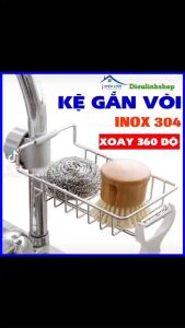 Kệ Inox Gắn Vòi Nước Kệ Giỏ Đựng Để Đồ Rửa Chén Bát Kệ Gắn Bồn Rửa Chén Khay Inox Gắn Vòi Rửa Bát Giá Inox Thép Không Rỉ Treo Vòi LavaboNhà TắmChậu Rửa BátToilet Để Đồ Đa Năng Dieulinshop