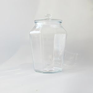 Chenpi Storage Jar Special Glass Sealed Container Food Grade Bottle for Tea Storage Kitchen Organization Simple Octagonal Shape