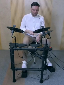 MINSINE Foldable Electric Drum Set for HomeReal Drum FeelShocking Sound Effects with 20 Drums 120 Sounds for adults and children