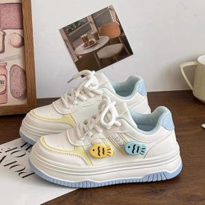 Girls Sports Shoes Soft Bottom Anti-Slip Childrens Flat Shoes Spring Autumn Seasonal Kids Footwear Comfortable Low Cut Rubber Sole