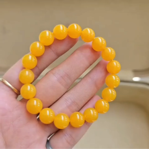 Q2573 Vòng Ngọc Agate Vàng 10li hợp Thổ & Kim - Phong Thủy TUDO