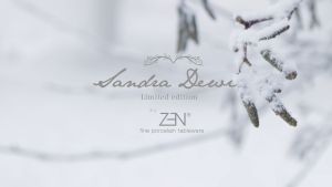 ZEN X SANDRA DEWI Piring Makan Keramik Magnificent Frost 2pcs + Box