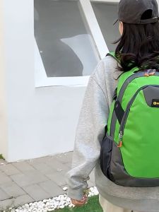 ความจุขนาดใหญ่สไตล์เกาหลีกระเป๋าเป้สะพายหลังเดินทางสําหรับผู้ชายและผู้หญิงกันน้ําฟอร์ดปั่นซิปถนนอินเทรนด์กระเป๋าสะพายไหล่คู่สําหรับกีฬาและการพักผ่อน