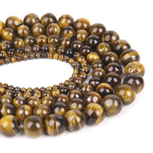 4/6/8/10/12mm Natural Stone Bead Yellow Tiger Eye Agate Round Loose Beads Diy Bracelet Jewellery Making Accessory