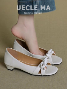 MASHUJIA | French Fish Mouth Retro Ladies Sandals